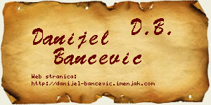 Danijel Bančević vizit kartica